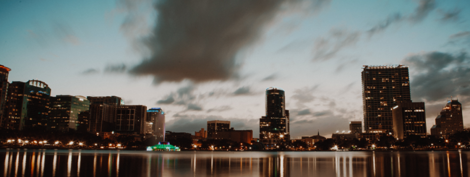 Orlando sunset skyline